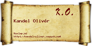 Kandel Olivér névjegykártya